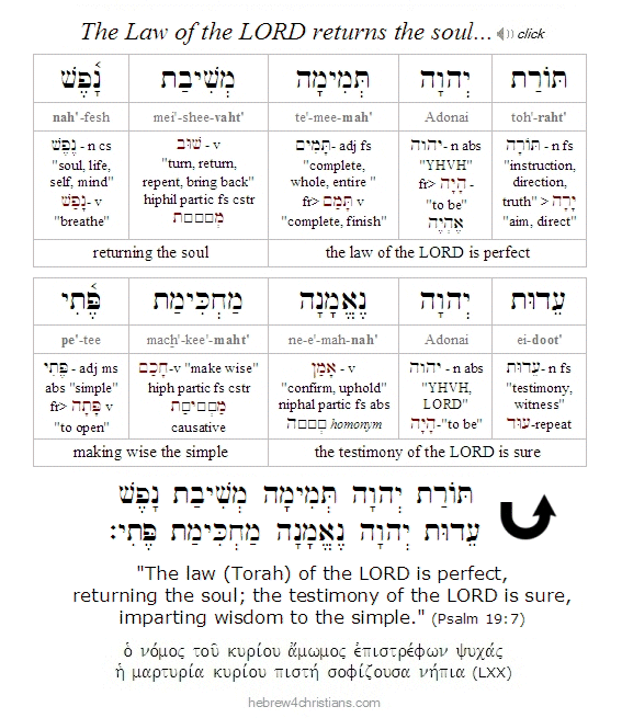 Psalm 19:7 Hebrew Lesson